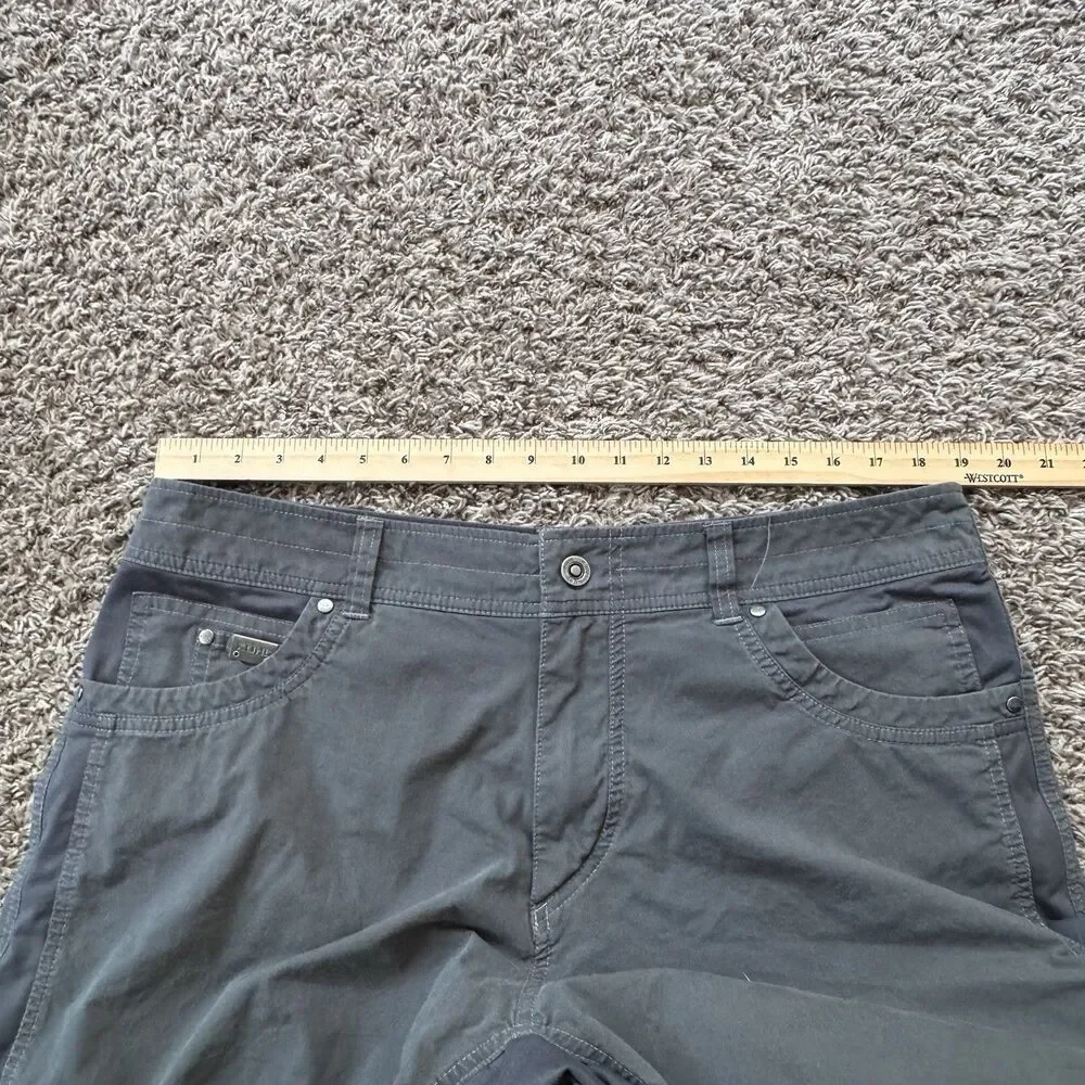 KUHL Radikl Shorts Mens 38 Gray Carbon Hybrid Stretch Outdoor Hiking Trail 5068